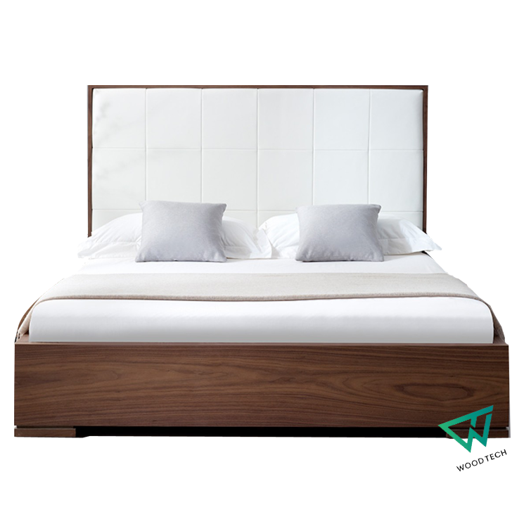 Giường ngủ thông minh gỗ óc chó veneer WT - 0005